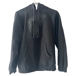 Vintage FAMOUS STARS AND STRAPS logo bandanna  Hoodie Black Small Y2K Grunge